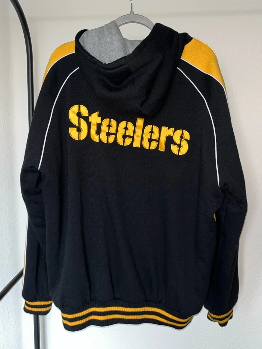 NFL PITTSBURG STEELERS | Men's Fleece Zip-Up Steeler Varsity Hoodie | Size XL - Picture 4 of 10